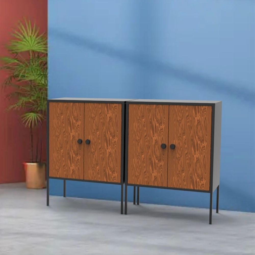 https://www.goldapplefurniture.com/modern-black-steel-storage-cabinet-with-double-wood-finish-doors-go-a6060-product/